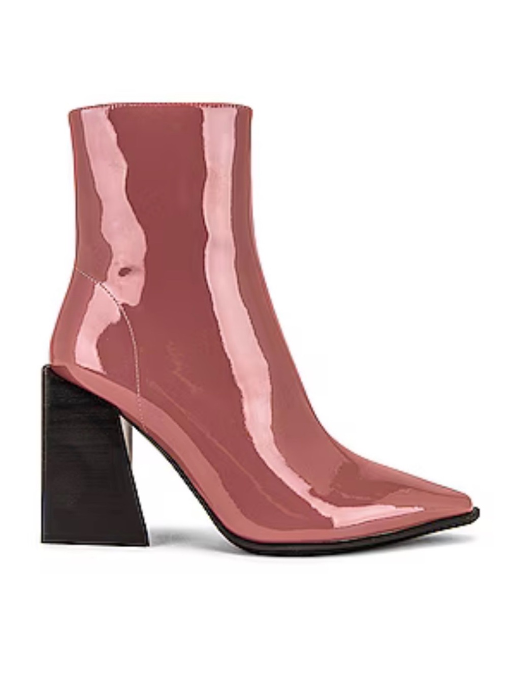 Jeffrey Campbell Siren Ankle Boots in Burgundy / Dark Rose Patent Leather Size 9